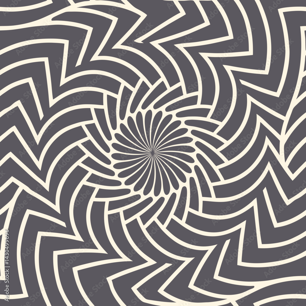 Poster seamless vector pattern of spirals in grey and cream colors