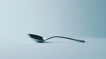 Elegant spoon on a light backdrop