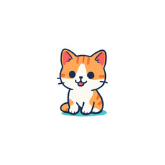 Cute Orange Cat Illustration