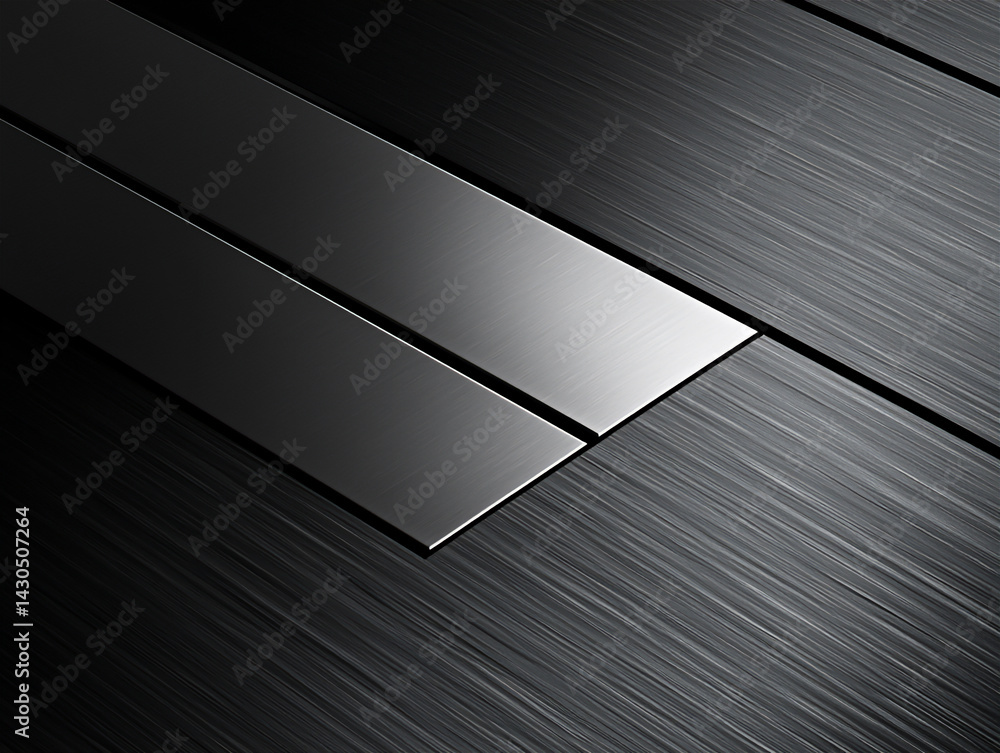 Poster brushed titanium with fine patterns