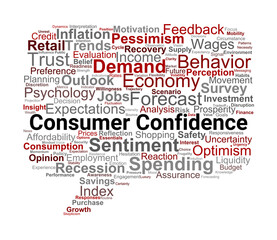 Consumer Confidence Word Cloud. Key Economic Terms for Analysts and Educators