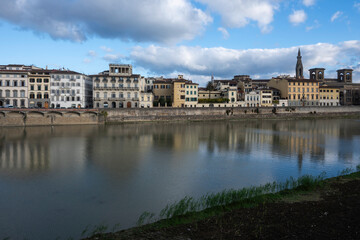 Naklejka premium The Old Town of city of Florence, Tuscany Region, Italy