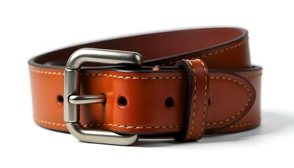 leather belt isolated on a white background
