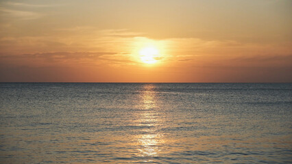 Landscape image of a beautiful sunset sky and the sea