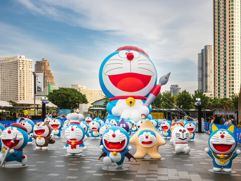 100% Doraemon and friends Tour in Thailand The largest Doraemon showcase Event Exhibition in Bangkok : Bangkok, Thailand- Apr 23, 2025 