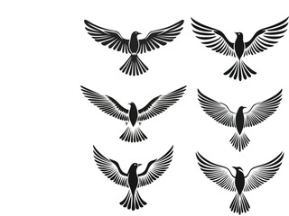 "Flying Birds Silhouette Vector Design