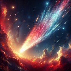 Comet’s Tail fleeting and brilliant