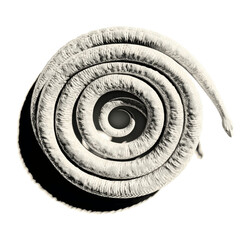 Abstract Spiral of Nature Coiled Plant Stem in Sepia Tone