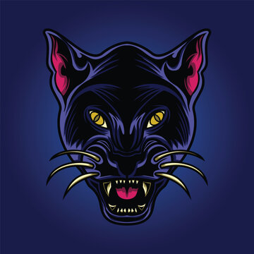 Black Panther Logo Vector Illustration