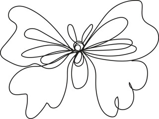 Abstract Butterfly Line Art Single Line Drawing Minimalist Illustration