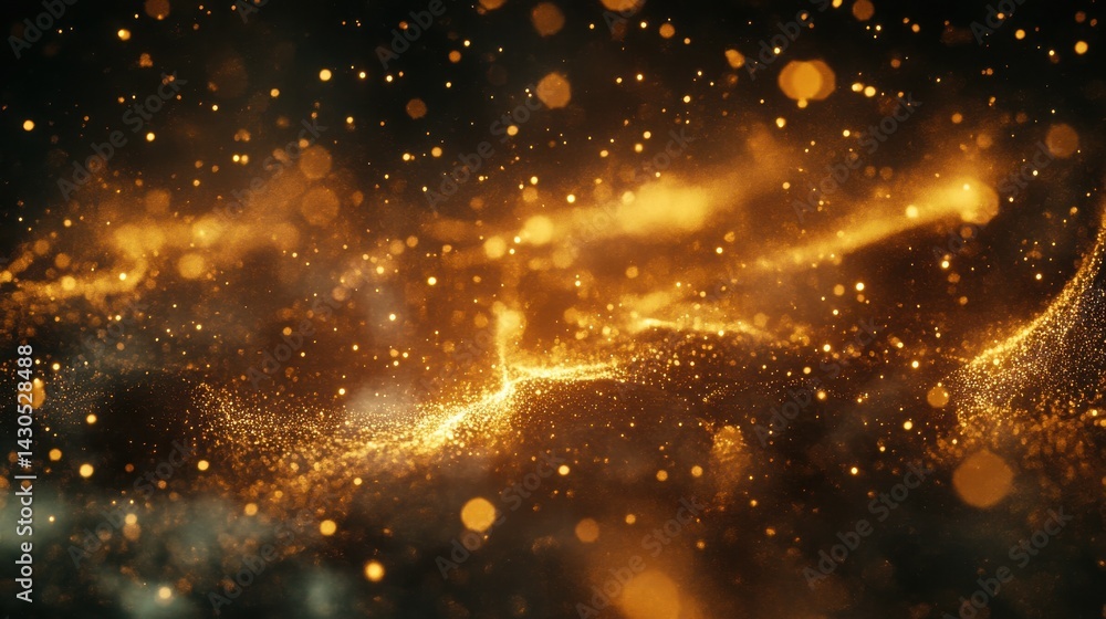 Fototapete bursting glowing thread element on a surreal tone backdrop