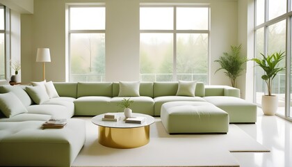 interior modern design room 3d