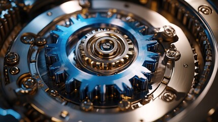 Obraz premium Precision Engineering: Gear Mechanism Detail
