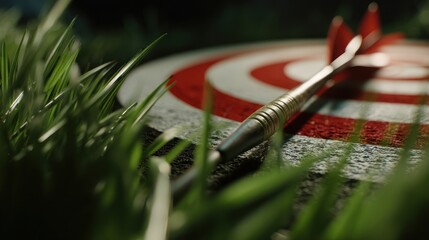 Obraz premium Dart Target in Grass