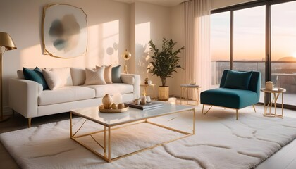 interior modern design room 3d