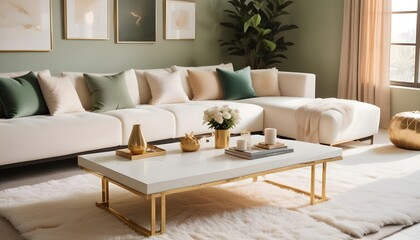 interior modern design room 3d