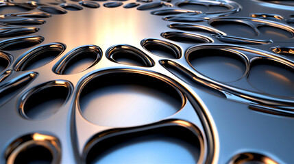 Obraz premium textured aluminum with intricate patterns