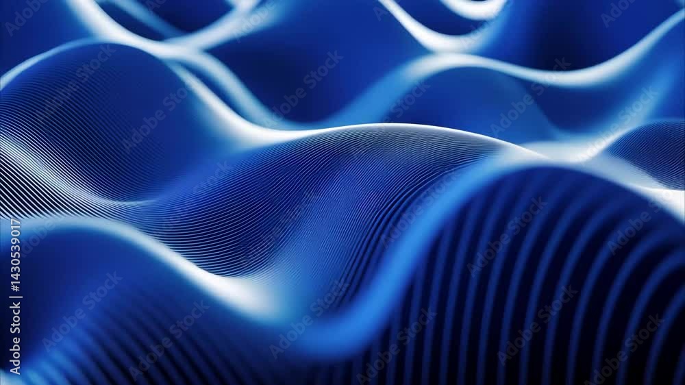 Poster dynamic blue abstract audio sound wave background in seamless design for modern digital projects, bl