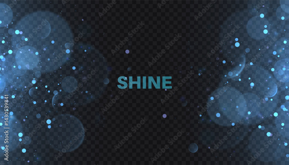 Poster Abstract motion background with luminous blue trails and shimmering particle effects. Perfect for tech visuals, interface layers, or modern sci-fi themed digital layouts. 