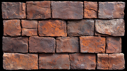 Fototapeta premium textured brown brick with visible mortar lines