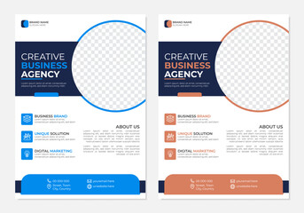 Modern business flyer design vector illustration templates for marketing