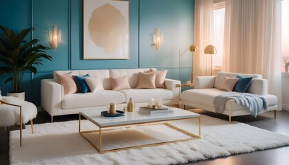 interior modern design room 3d