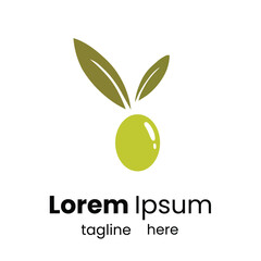 Olive oil logo design Olive Oil product icon illustration