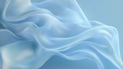 Obraz premium Air Background. Blue Abstract Mesh with Wavy Cloth and Smooth Curves