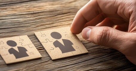 Team building, personnel, jigsaw puzzle, human resource