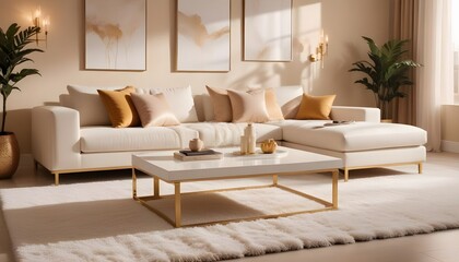 interior modern design room 3d
