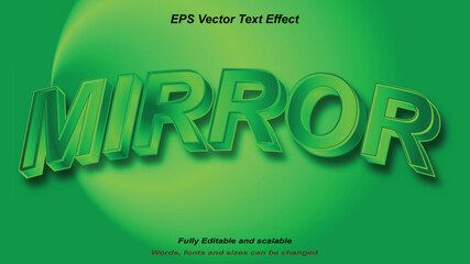 EPS vector text effect Mirror, fully editable and scalable, fonts and sizes can be changed.