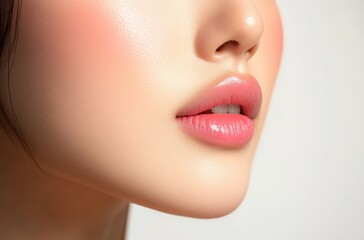 Obraz premium Crisp and clear close-up image of an Asian woman face