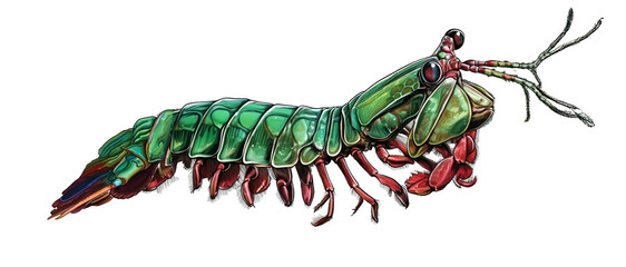 illustrator of Mantis shrimps