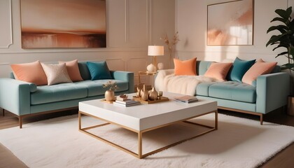 interior modern design room 3d