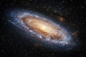 Fototapeta premium Exploring the beauty of the Andromeda galaxy in the night sky