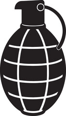 Old hand grenade silhouette vector on white background