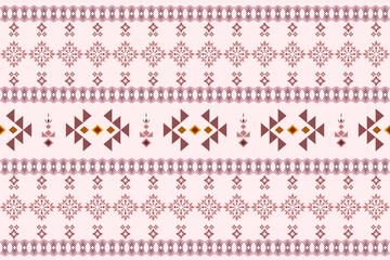Ikat ethnic embroidery geometric abstract Aztec element seamless pattern. Native decorative oriental traditional design for fabric, clothing, wallpaper, background, texture, interior, decoration