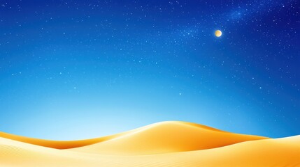 A bold planner against a starry desert night, freedom business poster, clean design