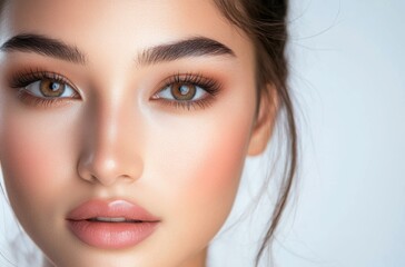 Fototapeta premium Elegant close-up portrait of an Asian beauty model