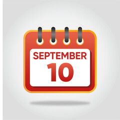 September 10 Calendar Illustration