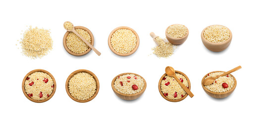 Heap of Puffed Millet Isolated