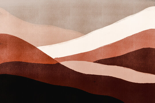 Abstract illustration of flowing shapes in warm tones