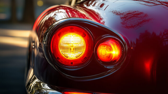 headlight of the car