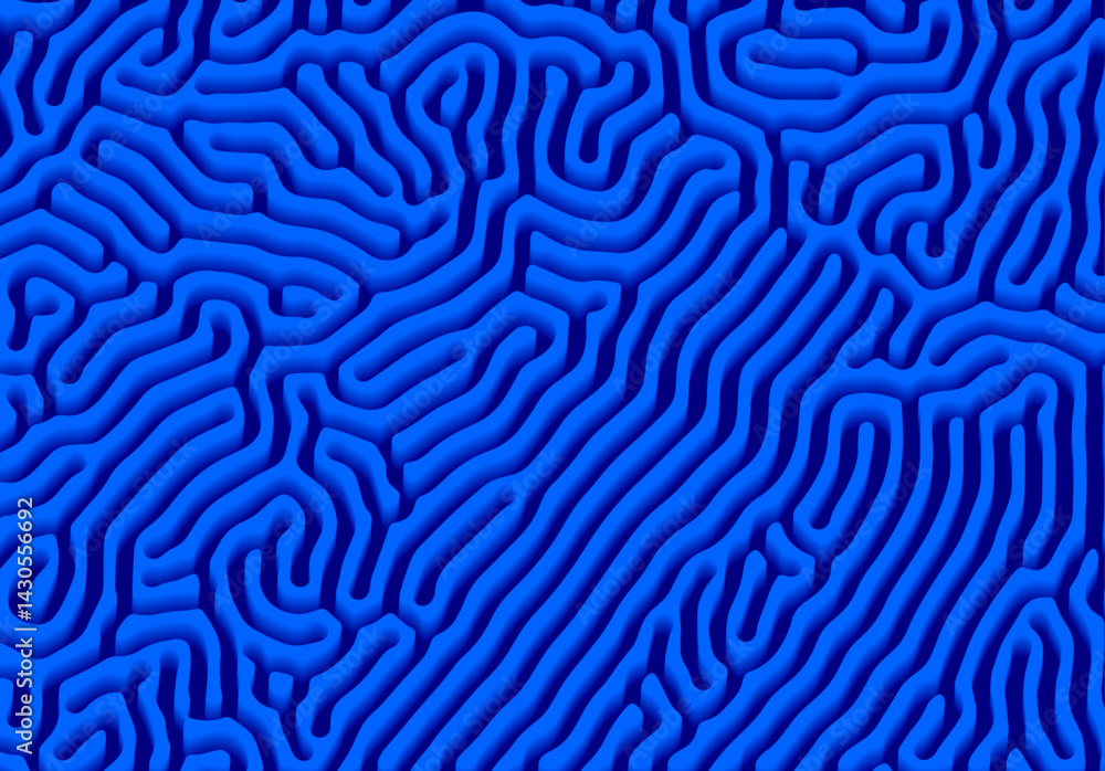 Poster Abstract background with optical illusion generative pattern and vibrant fluid psychedelic colors
