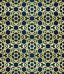 Islamic background with traditional style arabic. Seamless pattern for card, background, fabric or abstract design. Muslim ornament.
