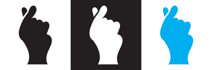 Hand gesture icon.  Vector for websites, mobile interfaces, presentations, banner, visual branding etc. Vector illustration. isolated on white and black background. EPS 10