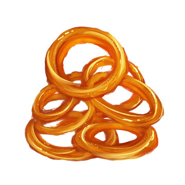 Onion rings fastfood Illustration 