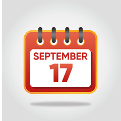 September 17 Calendar Illustration