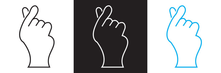 Hand gesture icon.  Vector for websites, mobile interfaces, presentations, banner, visual branding etc. Vector illustration. isolated on white and black background. EPS 10