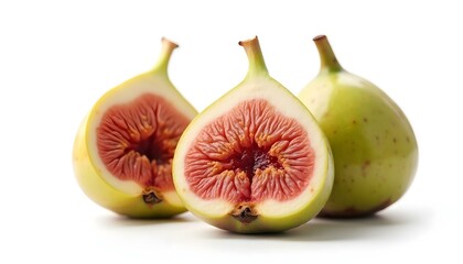 fresh figs on white background